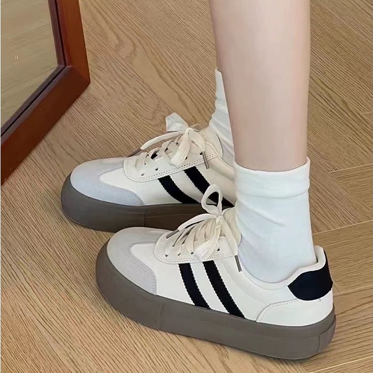 Women's thick-soled sneaker mixed with ulzang suede, full box, Korean style NK cách chọn giày nữ